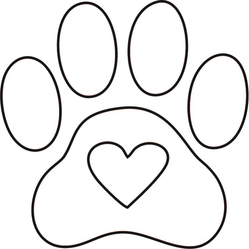 Fehér kutya mancs, szíves autómatrica Fehér kutya mancs, szíves autómatrica