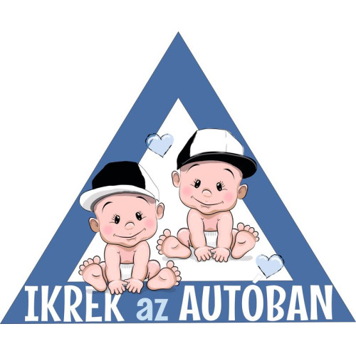 Ikrek az autóban babamatrica
