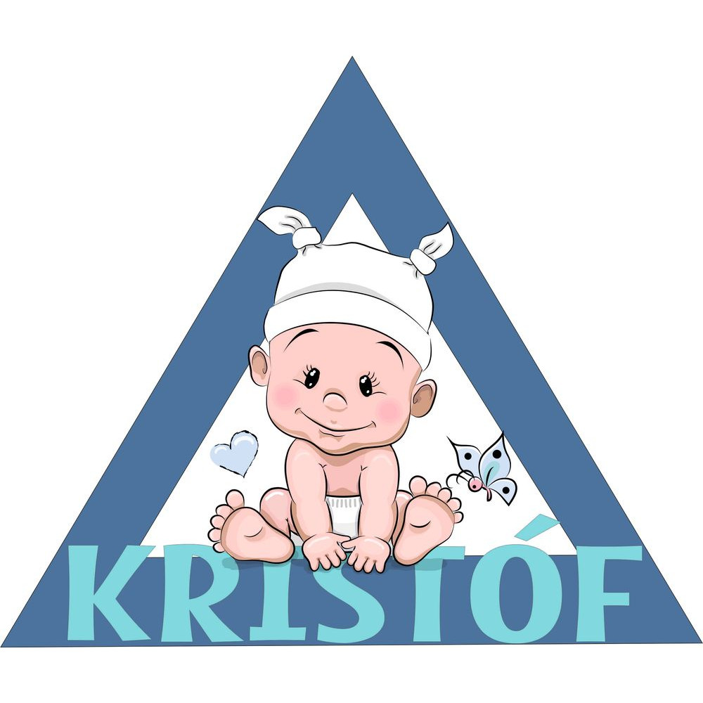 Baba fiú név névre szóló kisfiú kék babamatrica