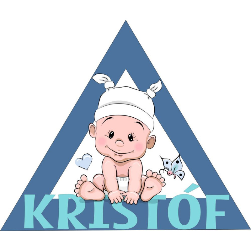 Baba fiú név névre szóló kisfiú kék babamatrica