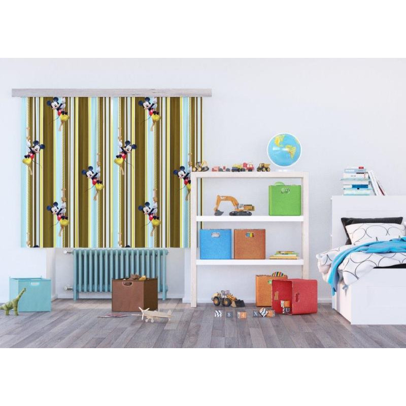 Mickey gyerek függöny, csíkos | 180 cm x 160 cm