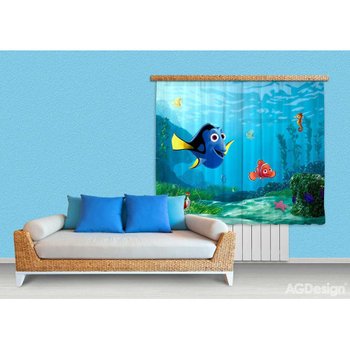 Némó és Szenilla gyerek függöny | 180 cm x 160 cm