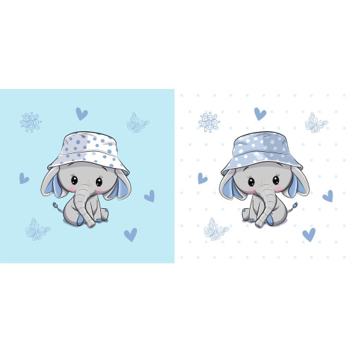 Elefántos gyerekpárna | 40 cm x 40 cm