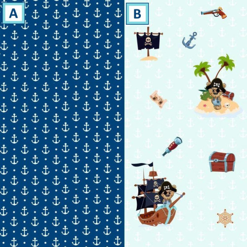 Kalózos gyerekszoba tapéta | 50 cm x 250 cm Kalózos gyerekszoba tapéta | 50 cm x 250 cm