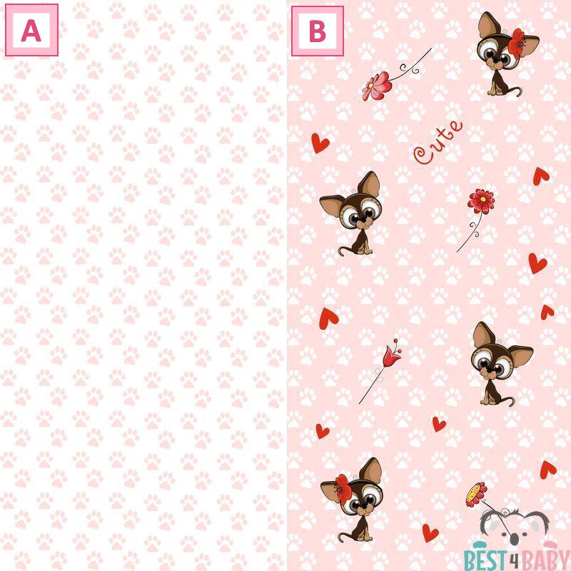 Kutya gyerekszoba tapéta, lábnyomos | 50 cm x 250 cm