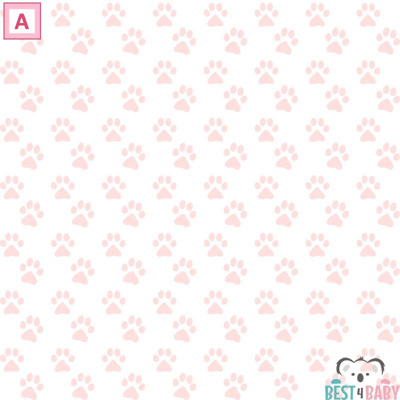 Kutya gyerekszoba tapéta, lábnyomos | 50 cm x 250 cm