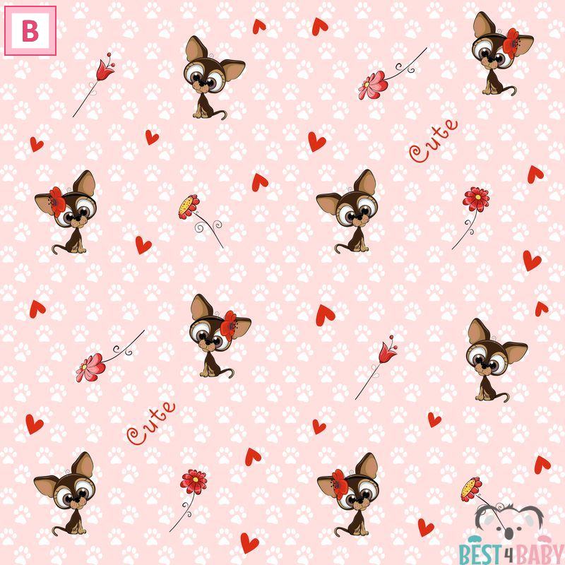 Kutya gyerekszoba tapéta, lábnyomos | 50 cm x 250 cm