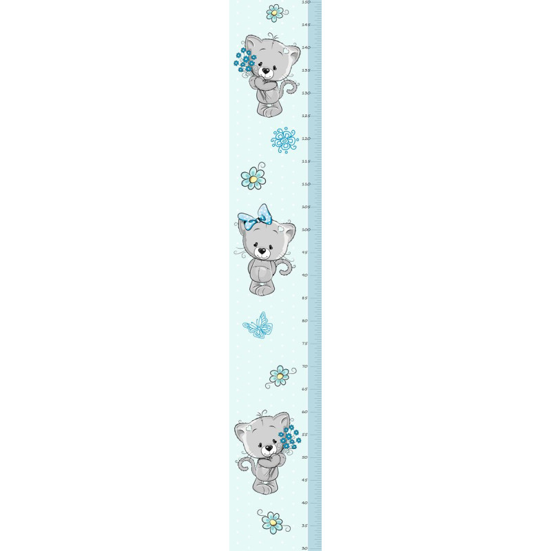 Cica kisfiú magasságmérős falmatrica | 150 cm magasságig Cica kisfiú magasságmérős falmatrica | 150 cm magasságig