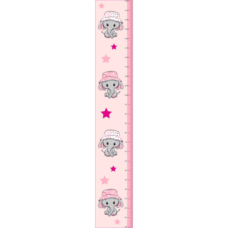 Elefántos magasságmérős matrica | 150 cm magasságig