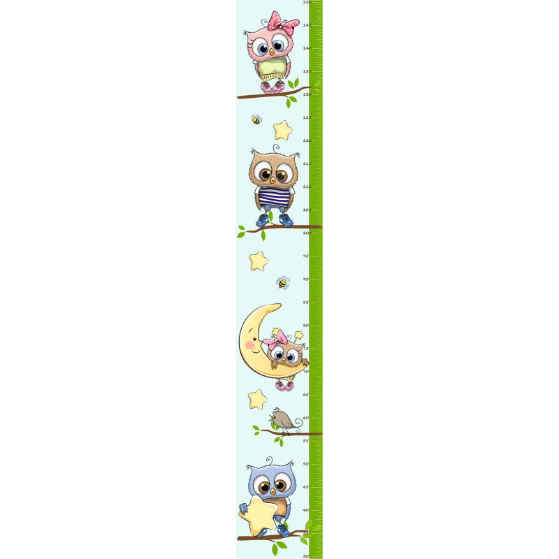 Baglyos magasságmérős matrica | 150 cm magasságig