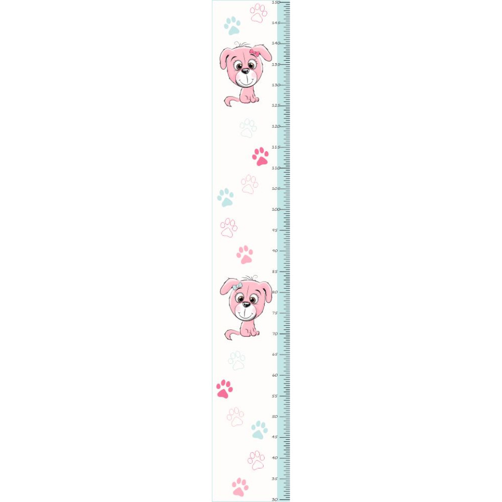Kutyás magasságmérős matrica | 150 cm magasságig
