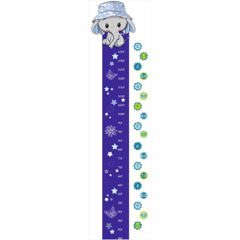 Elefántos magasságmérős falmatrica, fiú