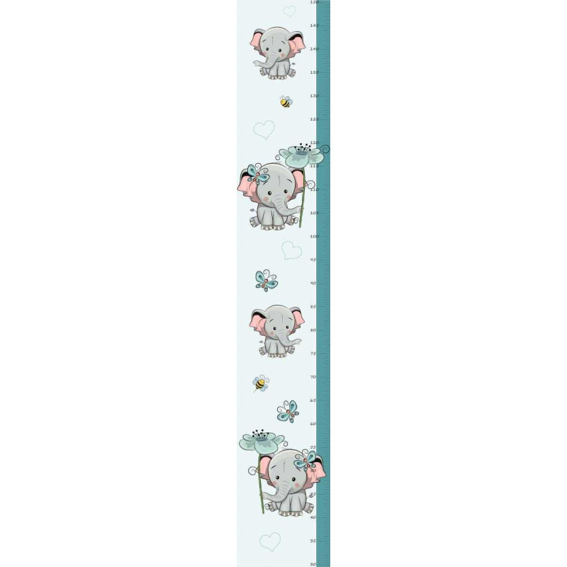 Elefántos magasságmérős matrica, fiú | 150 cm magasságig Elefántos magasságmérős matrica, fiú | 150 cm magasságig