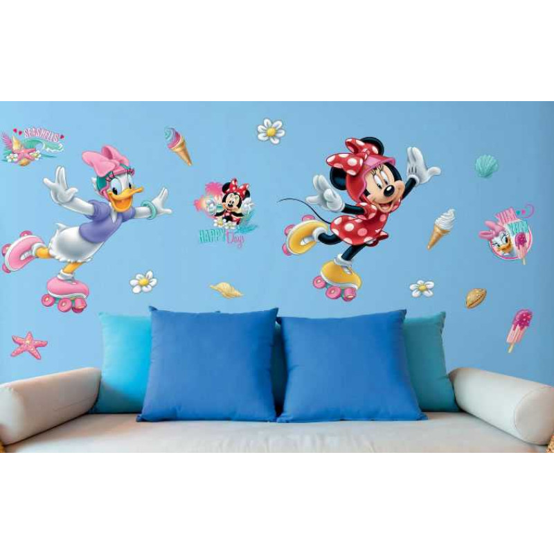 Minnie egér és Daisy kacsa fal matrica | 85 cm x 65 cm